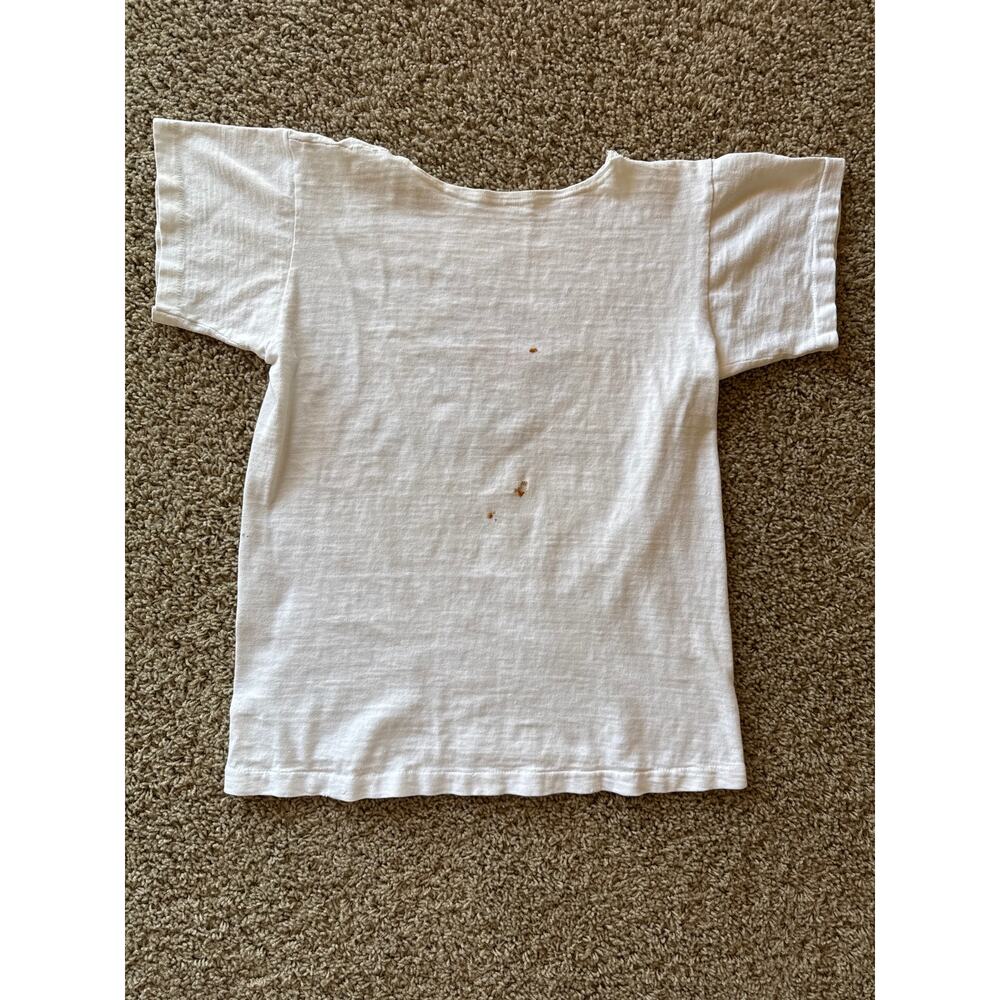 Vtg WWII 40/50’s U.S. Army Air Force Slub Yarn Cotton Single Stitch XS White Tee - Picture 7 of 10